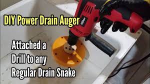 How to attached a drill to a regular Drain Auger | DIY Power Drain Auger -  YouTube