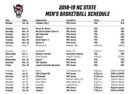 Release Nc State Announces 2018 19 Mens Basketball