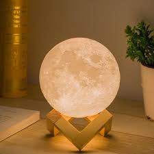 Amazon Com Mydethun Moon Lamp Moon Light Night Light For Kids Gift For Women Usb Charging And Touch Control Brightness Warm And Cool White Lunar Lamp 4 7 In Moon Lamp With Stand Home