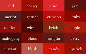 The Color Thesaurus Words El Color Rojo Tonos De Rojo