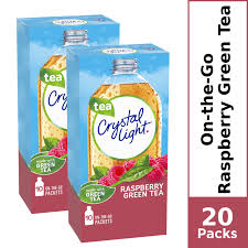 20 Packets Crystal Light Raspberry Green Tea Sugar Free On The Go Caffeinated Powdered Drink Mix Walmart Com Walmart Com
