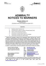 admiralty notices to mariners