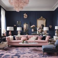 color carpet goes with navy blue walls