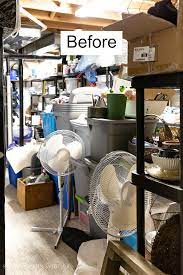 to declutter and organize the basement