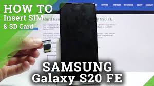 Samsung brought back the microsd card slot in the galaxy s7. How To Insert Sim Sd To Samsung Galaxy S20 Fe Find Cards Slot Youtube