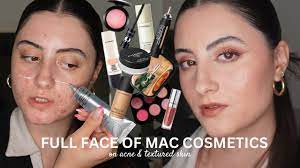 mac cosmetics on acne textured skin