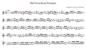 old town road trumpet sheet