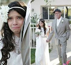 I hated to see him, tahani recalls of the early days of her marriage to majed, then 25. This 62 Year Old Man Made A Fake Marriage To His 11 Year Old Daughter Since He Couldn T Take Her To The Altar Because Of Her Cancer 9gag
