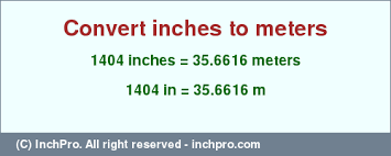 1404 Inches In M Convert 1404 Inches To Meters Inchpro Com