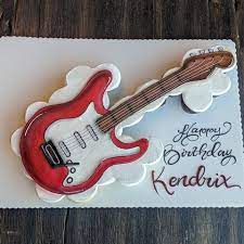 Guitar Shaped Cake Bakery gambar png