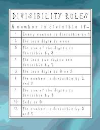 Divisibility Rules Poster And Interactive Notebook Printables