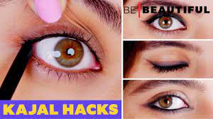 eye makeup look how to apply kajal