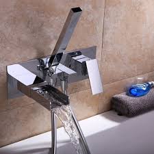 contemporary waterfall tub faucet