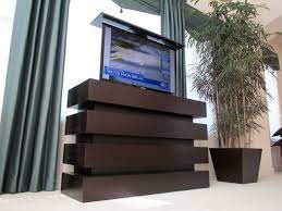 tv lift cabinet built by cabinet tronix