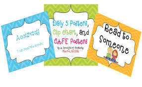 Chevron Design Daily 5 Posters Clip Chart And Cafe Posters
