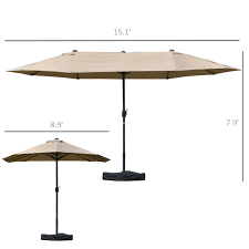 Outsunny 15 Outdoor Patio Umbrella