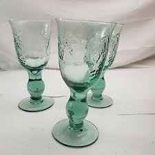 Leafs Champagne Flutes Set Of 3 Green