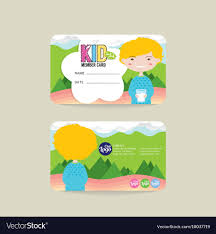 Front And Back Vip Kids Member Card Template