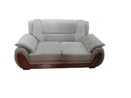 solid wood 2 seater sofa fabric dressed