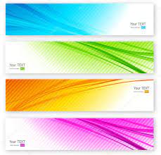 color banner four colors stock vector