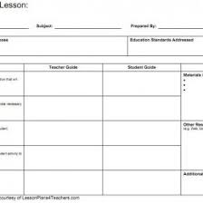 Teacher Templates For Lesson Plans 6 Elementary Lesson Plan