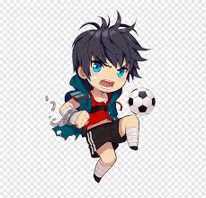 How to draw a soccer ball seems easy until you actually try to draw the pattern. Chibi Football Player Art Mangaka Chibi Black Hair Chibi Boy Png Pngwing