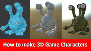 how to make 3d game characters blender