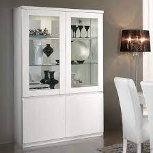 Regal Display Cabinet In White With