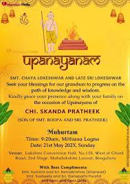 unique upnayan sanskar invitation card