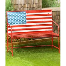 American Flag Corrugated Bench