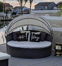 Round Outdoor Daybed Fitted Cover Luxe