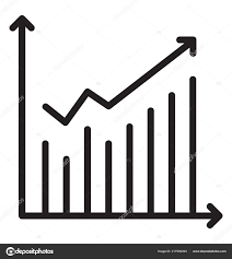 Bar Graph Analysis Growth Line Icon Growth Chart Stock