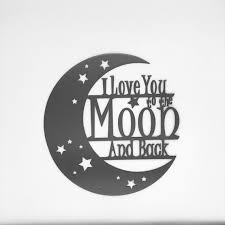 Moon And Back Steel Wall Decor