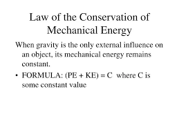 Conservation Of Mechanical Energy