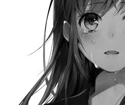 Mis dibujos y weas xd dibujo sad wattpad. Anime Anime Girl Sad Black And White Long Hair Eye Via Tumblr