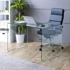 Geo Glass Large Clear Glass Desk