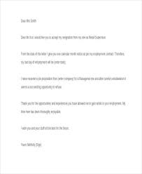 9 retail resignation letter template