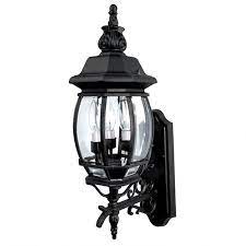 Capital Lighting 9863bk French Country 3 Light Outdoor Wall Lantern Black