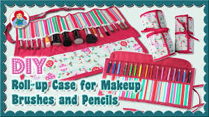 diy roll up case for makeup brushes