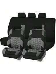9pcs Set Gray Car Seat Covers Universal