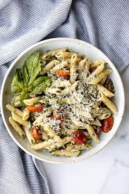 pesto penne pasta ahead of thyme