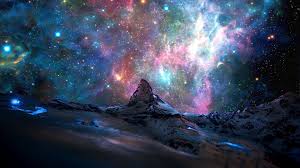mountain starry sky nebula e