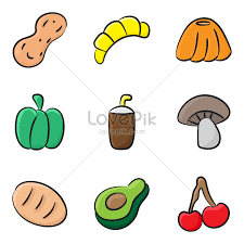 Each is beautiful in it's own right. Cartoon Healthy Food Icons Vector Png Image Picture Free Download 450030457 Lovepik Com