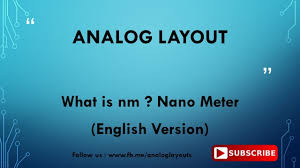 what is nm nano meter english