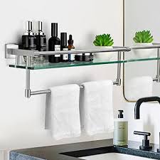 Sfgsowor Bathroom Glass Shelf Towel