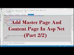content page in asp net web application