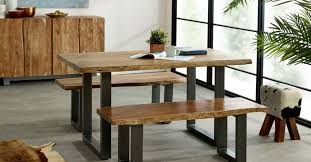 Imported executive wooden table with metal legs. Baltic 2m Dining Table Get Furnished
