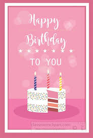 cake candles pink background clipart