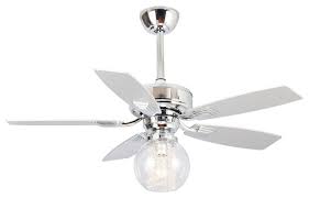 44 inch chrome 5 blade ceiling fan with
