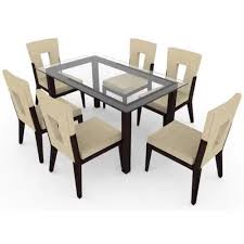 Ikea Glass Top Beige 6 Seater Dining